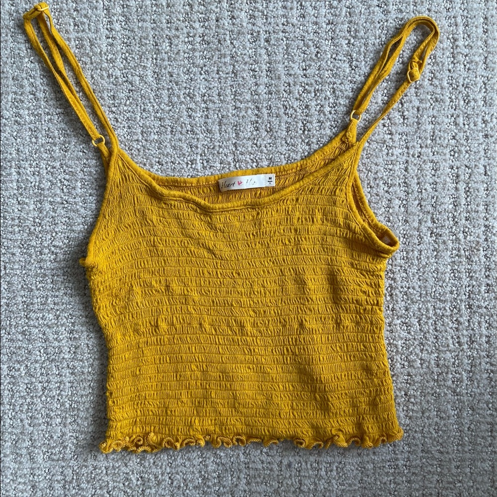 Yellow/ Golden cropped tank